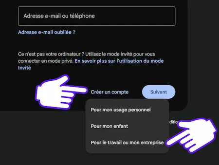 Create a Google account to create a Google Business Profile