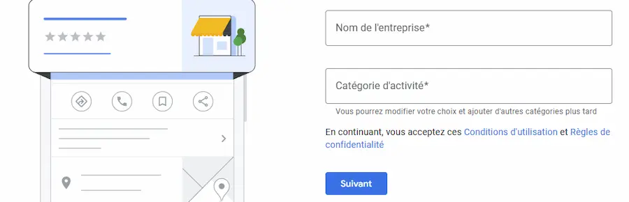 Choose a business name to create a Google Business Profile