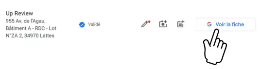 Viewing the business listing to create the Google review link