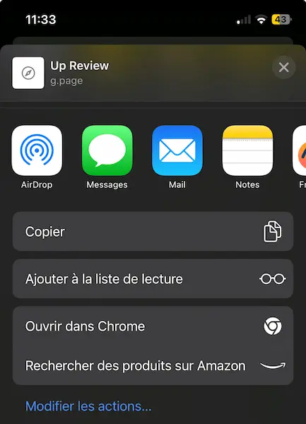 Sharing and copying the Google review link on iOS