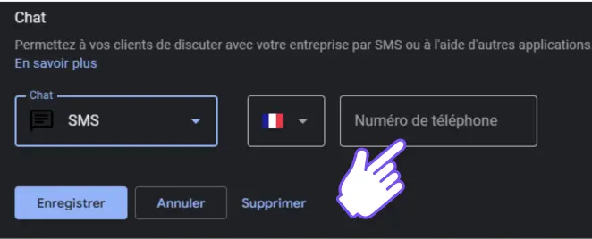 Turning on SMS messaging to optimize a Google Business Profile