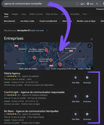 The Local Pack to optimize a Google Business Profile
