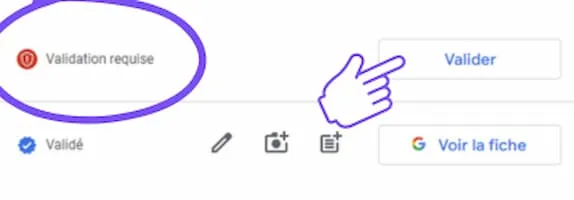 Verification request to optimize a Google Business Profile