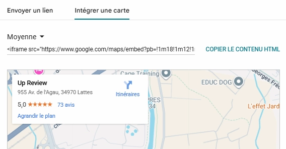 Embedding a Google Maps map for a restaurant's local SEO