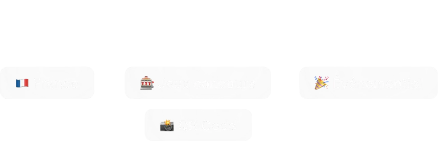 Mas du Cheval case study badges: France, prize games, events, QR code