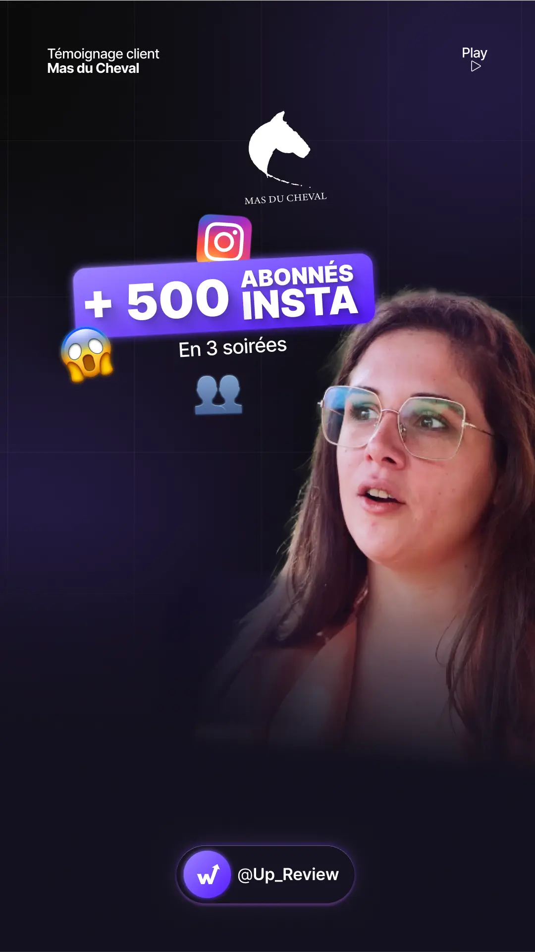 Témoignage vidéo d'Aurélie, Mas du Cheval : +500 abonnés Instagram en 3 soirées