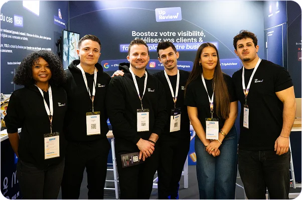 The Up Review team at their stand, near Montpellier