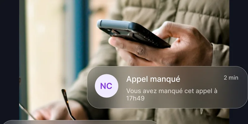 Notification d'appel manqué sur un smartphone