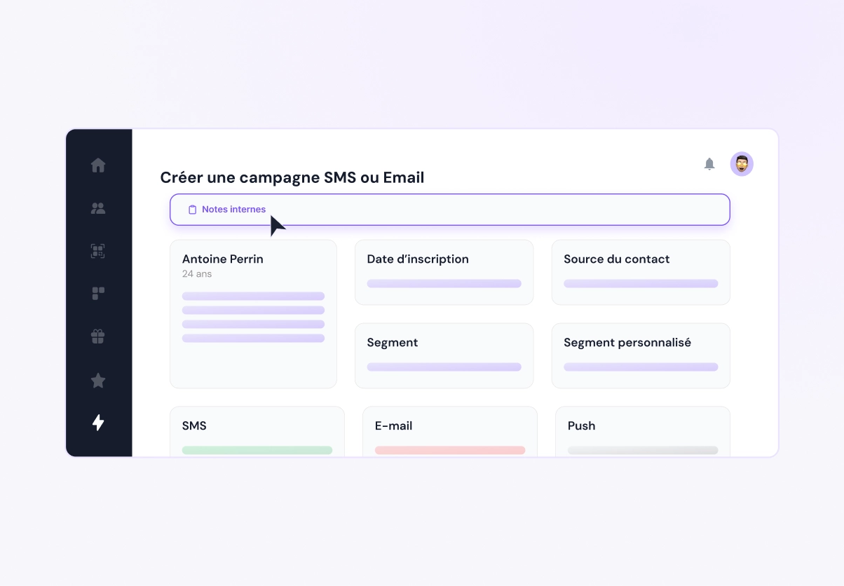 Detailed customer record in Up Review