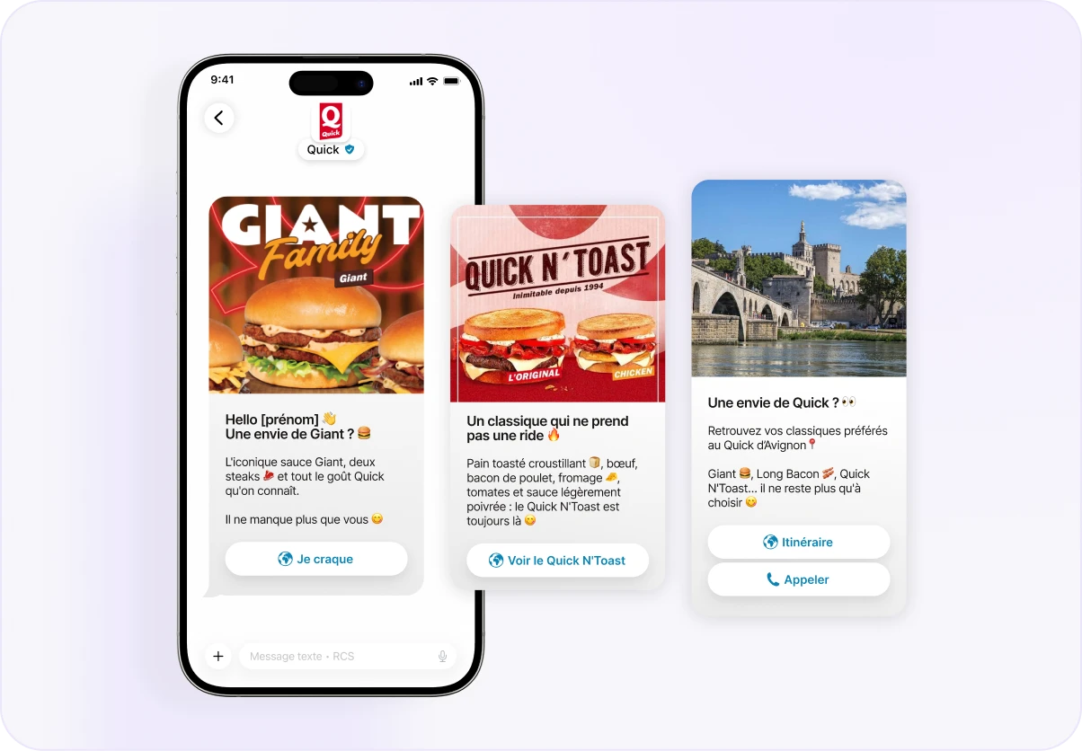 Mockup RCS : carrousel de cartes riches