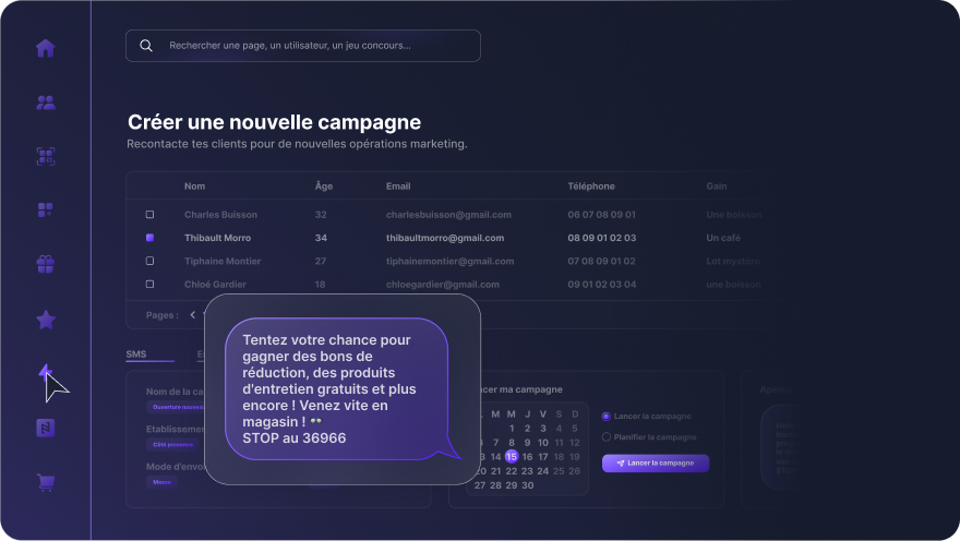 Campagnes SMS et Email
