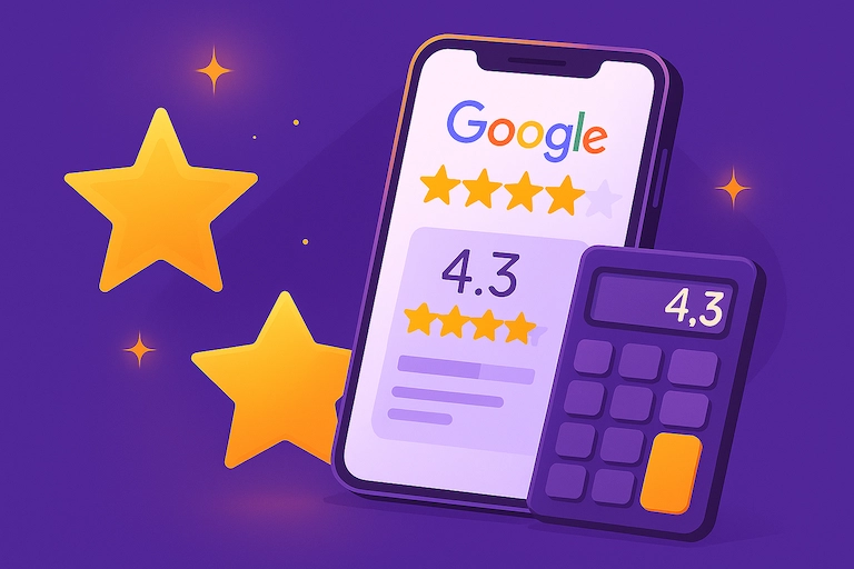 Comment Google calcule la note moyenne des avis Google 5 étoiles