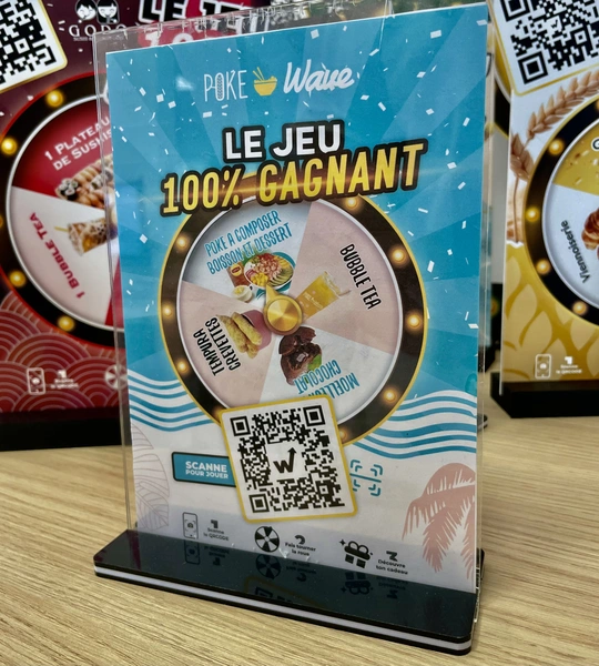 Plaque de jeu concours, le jeu marketing proposée par UpReview
