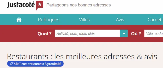 juste a coté référencer son restaurant