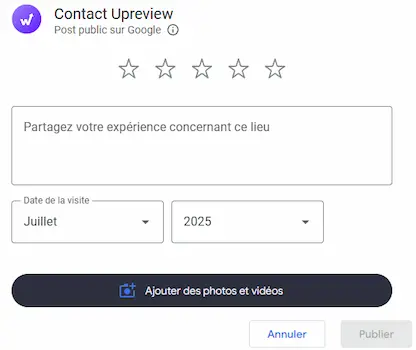 Rédiger un avis Google avec votre lien avis Google