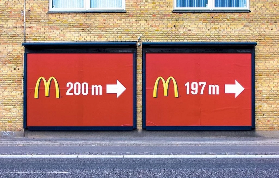 Affiche McDonald’s pour une publicité pour restaurant 