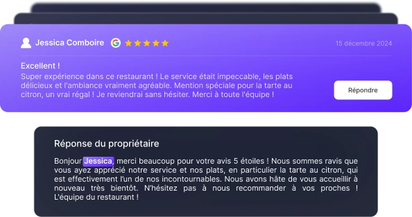 Utilisez des modèles de réponse sur-mesure