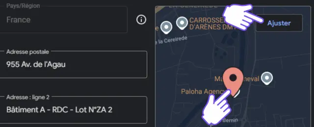 Déplacer curseur pour optimiser sa fiche Google Business Profile