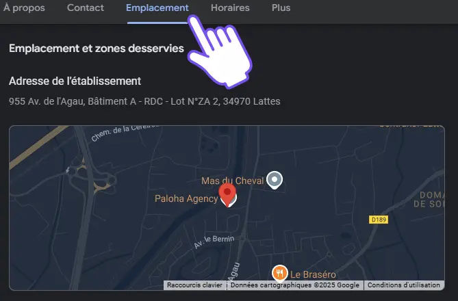 Modifier l'emplacement pour optimiser sa fiche Google Business Profile