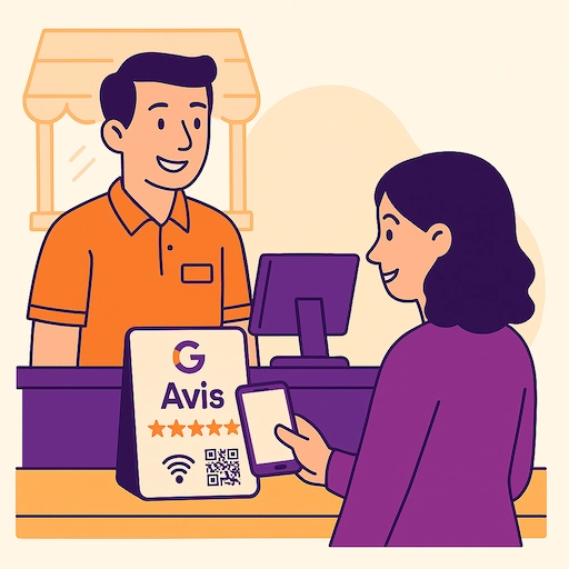 Plaque NFC avis Google pour votre entreprise