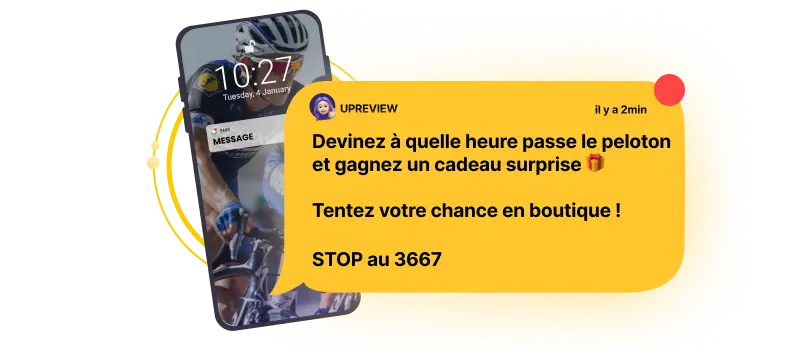 Pub par SMS d'animation pour le Tour de France 2025