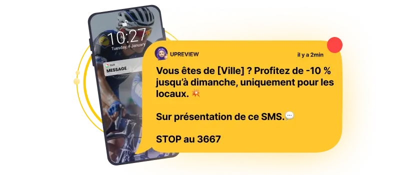 Pub par SMS pour les habitants pour le Tour de France 2025