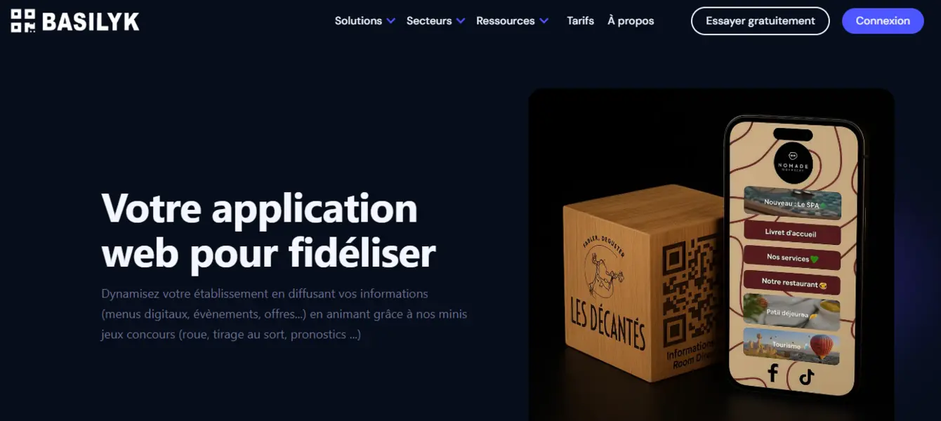 Roue cadeaux pour générer des avis Google Basilyk page d’accueil