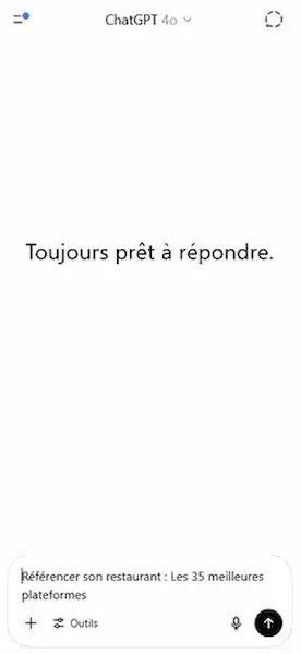 référencer son restaurant chatgpt