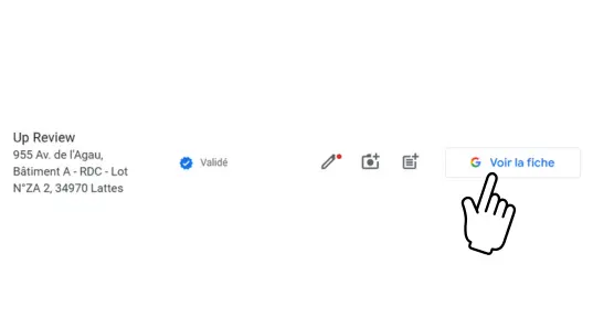 Voir la fiche supprimer un avis google
